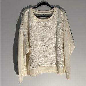 Quilted front sweatshirt